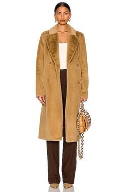 Stand Studio Minou Faux Fur Coat Beige FR40/US8